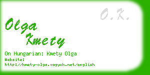 olga kmety business card